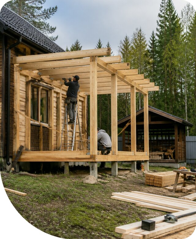 Строительство пристроек и построек на участке в Анапе